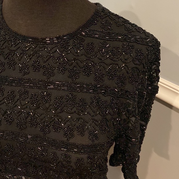 Vintage Scala beaded mesh top - Picture 2 of 8